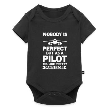 Pilot Pilot Gift - Baby Premium short-sleeve bodysuit - black - Front
