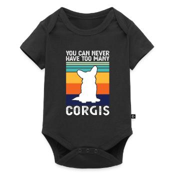 Corgi Rétro Corgi Cadeau - Body à manches courtes Premium Bébé - noir - Devant