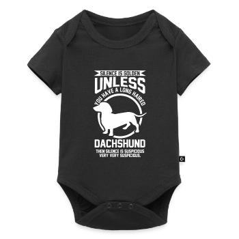 Dachshund Dachshund Gift - Baby Premium short-sleeve bodysuit - black - Front