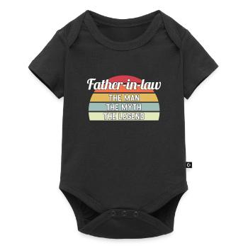 Beau-père beau-père cadeau - Body à manches courtes Premium Bébé - noir - Devant