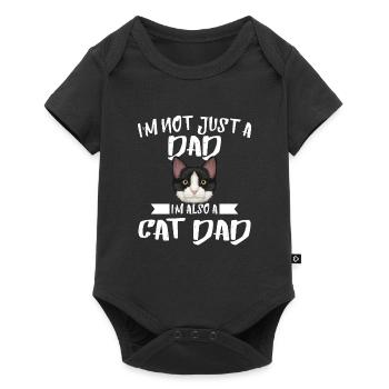 Dad & Cat Papa Cat Dad Cat Dad Gift - Baby Premium short-sleeve bodysuit - black - Front