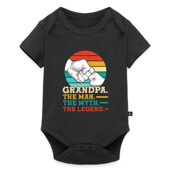 Cadeau grand-père grand-père - Body à manches courtes Premium Bébé - noir - Devant