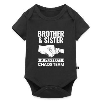 Cadeau frère et soeur - Body à manches courtes Premium Bébé - noir - Devant