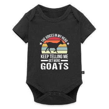 Chèvres Rétro Caprins Cadeau - Body à manches courtes Premium Bébé - noir - Devant