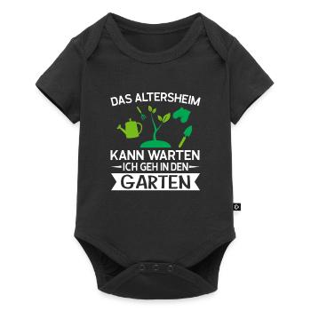 Gartenarbeit Gärtner Gartenarbeiter Geschenk - Baby Premium Kurzarmbody - Schwarz - Vorne