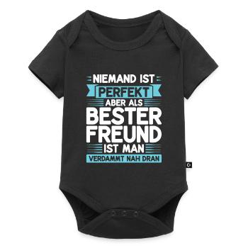 Bester Freund Freunde Geschenk - Baby Premium Kurzarmbody - Schwarz - Vorne