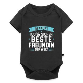 Bester Freund Freundschaft Freunde Geschenk - Baby Premium Kurzarmbody - Schwarz - Vorne