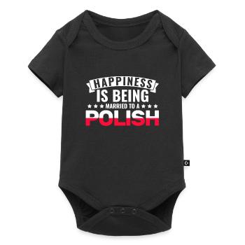 Polish Roots Poland Polish Flag Gift - Baby Premium short-sleeve bodysuit - black - Front