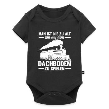 Modelleisenbahn Modelleisenbahn Modellbau Geschenk - Baby Premium Kurzarmbody - Schwarz - Vorne