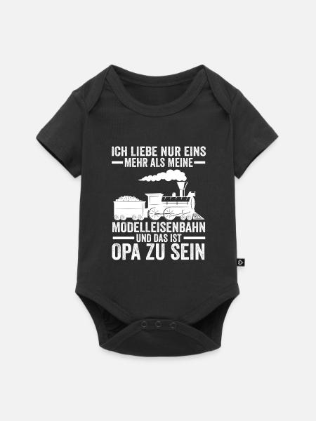 Modelleisenbahn Opa Modelleisenbahn Geschenk - Baby Premium Kurzarmbody - Schwarz