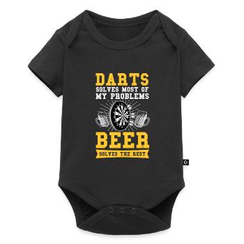 Dart Dart Player Dartboard Gift - Baby Premium short-sleeve bodysuit - black - Front