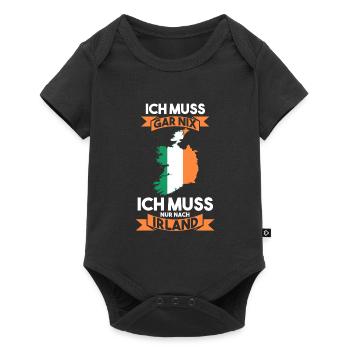 Irland Irisch Irländer Geschenk - Baby Premium Kurzarmbody - Schwarz - Vorne