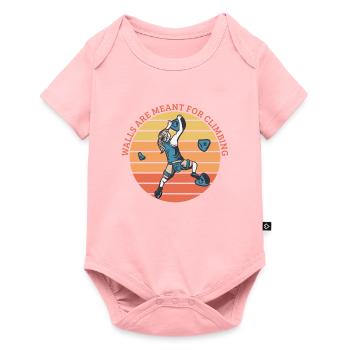 Les murs d’escalade sont destinés à l’escalade - Body à manches courtes Premium Bébé - rose - Devant