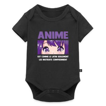 Anime Anime Cadeau - Body à manches courtes Premium Bébé - noir - Devant