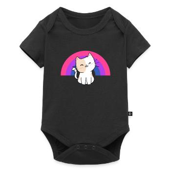Bisexual Cat Bisexual Pride Cat Gift - Baby Premium short-sleeve bodysuit - black - Front