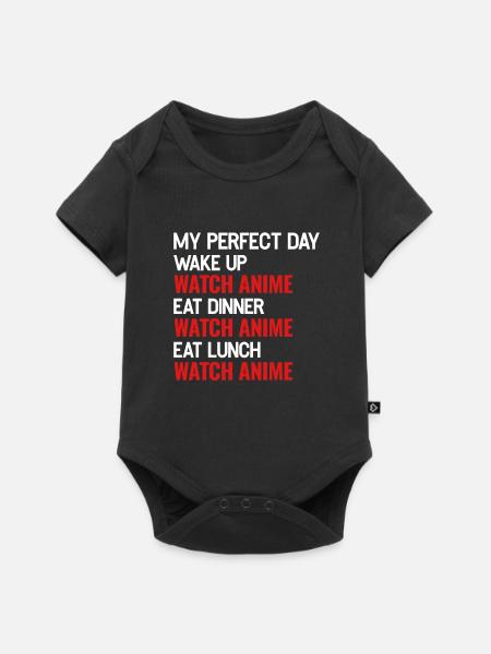 Anime Anime Merch Anime Merchandise Geschenk - Baby Premium Kurzarmbody - Schwarz