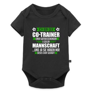Co-Trainer Fußball-Trainer Trainer Geschenk - Baby Premium Kurzarmbody - Schwarz - Vorne