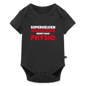 Physio Physiotherapie Praxis Geschenk - Baby Premium Kurzarmbody - Schwarz - Vorne