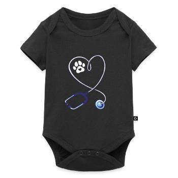 Vet Tech Stethoscope - Baby Premium short-sleeve bodysuit - black - Front
