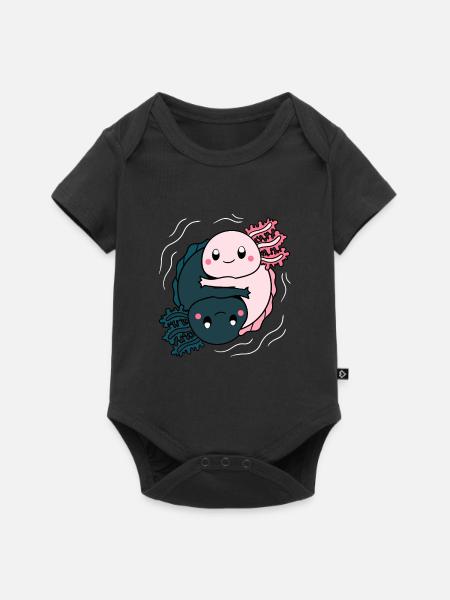 Axolotl Yinyang - Baby Premium short-sleeve bodysuit - black