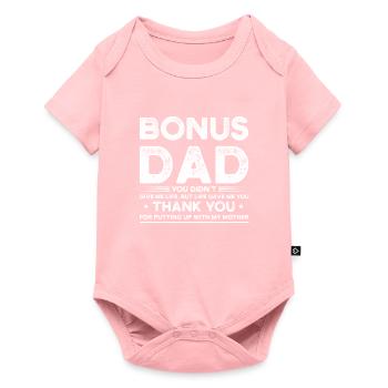 Beau-père Bonus Père Père Cadeau - Body à manches courtes Premium Bébé - rose - Devant