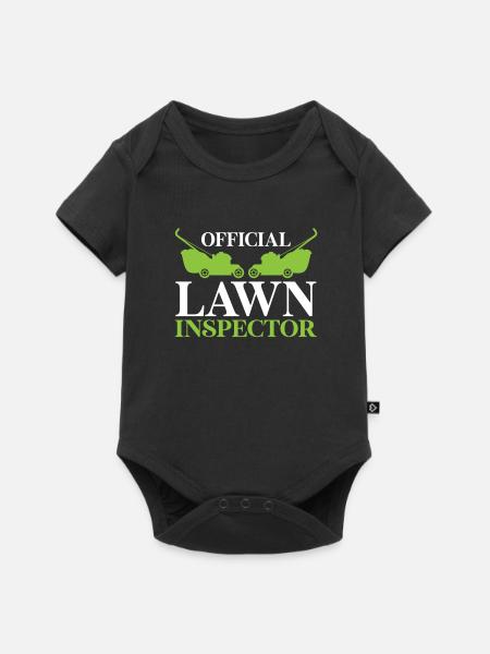 Rasenmäher Rasenmähen Geschenk - Baby Premium Kurzarmbody - Schwarz