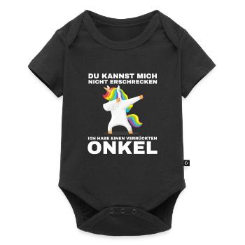 Nichte Onkel Nichten Geschenk - Baby Premium Kurzarmbody - Schwarz - Vorne