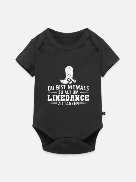 Linedance Linedancer Tänzer Geschenk - Baby Premium Kurzarmbody - Schwarz