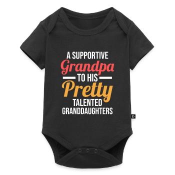 Grandpa of the girl Grandfather grandfather of the girl - Baby Premium short-sleeve bodysuit - black - Front