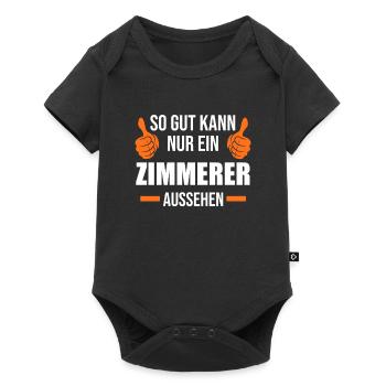 Zimmerer Beruf Zimmerei Geschenk - Baby Premium Kurzarmbody - Schwarz - Vorne