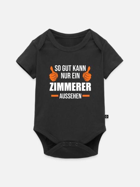 Zimmerer Beruf Zimmerei Geschenk - Baby Premium Kurzarmbody - Schwarz
