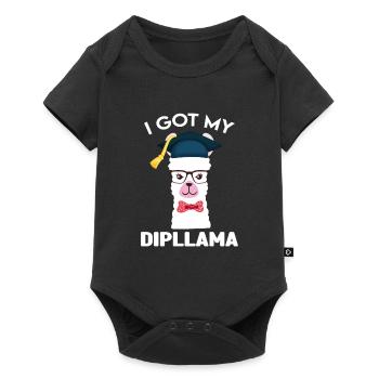 Abschluss-Abschluss-Geschenk - Baby Premium Kurzarmbody - Schwarz - Vorne