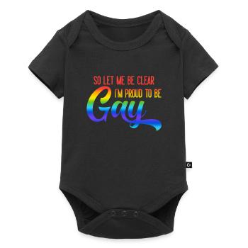 Gay Pride Homosexuell Pride Geschenk - Baby Premium Kurzarmbody - Schwarz - Vorne