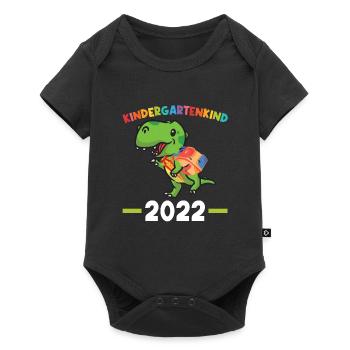 Kindergarten 2022 Dinosaurier Kita Anfänger - Baby Premium Kurzarmbody - Schwarz - Vorne
