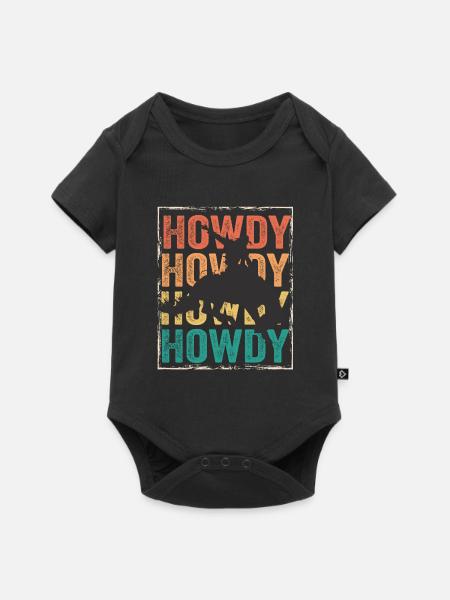 Rodeo Howdy - Baby Premium Kurzarmbody - Schwarz