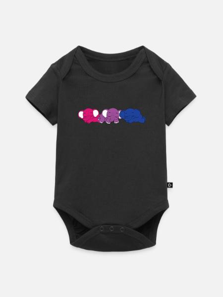 Bisexueller Elefant Bisexuell - Baby Premium Kurzarmbody - Schwarz