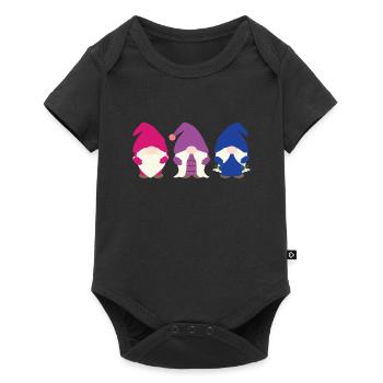 Gnome bisexuel Gnome Bisexuel Gnome Cadeau - Body à manches courtes Premium Bébé - noir - Devant