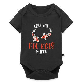 Kois Fisch Koi Besitzer Geschenk - Baby Premium Kurzarmbody - Schwarz - Vorne