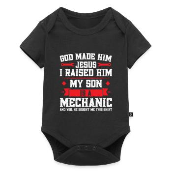 Mécanicien Père Fils Mécanicien Père Famille - Body à manches courtes Premium Bébé - noir - Devant