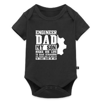 Engineer Father Son Engineer Father Family - Baby Premium short-sleeve bodysuit - black - Front
