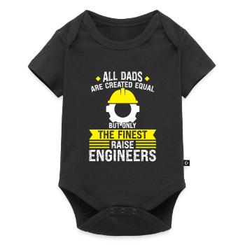 Engineer Father Son Engineer Father Family - Baby Premium short-sleeve bodysuit - black - Front