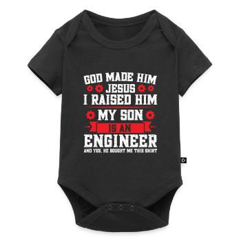 Engineer Father Son Engineer Father Family - Baby Premium short-sleeve bodysuit - black - Front
