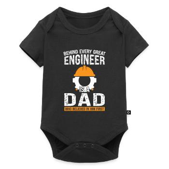 Engineer Father Son Engineer Father Family - Baby Premium short-sleeve bodysuit - black - Front
