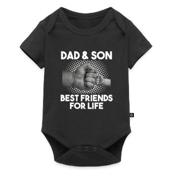 Papa & Fils Papa Son Cadeau - Body à manches courtes Premium Bébé - noir - Devant