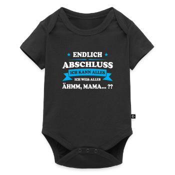 Schule Abschluss Absolvent Geschenk - Baby Premium Kurzarmbody - Schwarz - Vorne