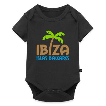 Ibiza, Îles Baléares (palmier comme i) - Body à manches courtes Premium Bébé - noir - Devant
