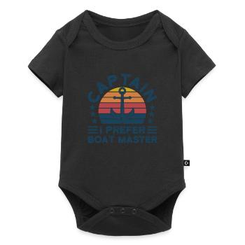 Captain Captains Boating Gift - Baby Premium short-sleeve bodysuit - black - Front