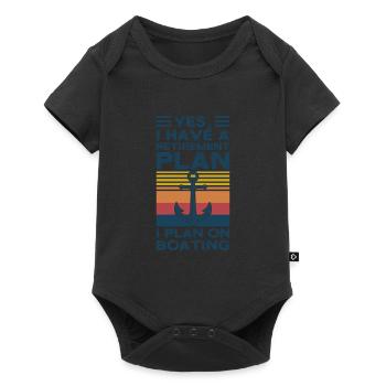 Kapitän Kapitäne Bootfahren Geschenk - Baby Premium Kurzarmbody - Schwarz - Vorne