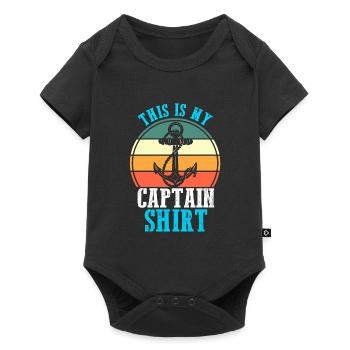Captain Boat Captains Cadeau - Body à manches courtes Premium Bébé - noir - Devant