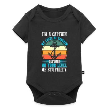 Captain Boat Captains Cadeau - Body à manches courtes Premium Bébé - noir - Devant